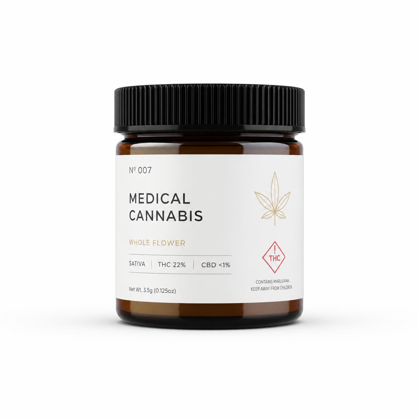 Medical cannabis jar